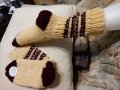 Ръчно плетени дамски чорапи от вълна размер 38, снимка 2