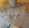 6 гравирани кристални чаши за вино/ шампанско