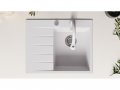 Кухненска Мивка от Гранит модел Сидни 620 x 500 Компакт - Бяла, снимка 5