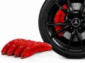 Метални капаци за спирачни апарати Mercedes-Benz – 4 броя, червен цвят, снимка 1