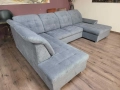 ПРОМОЦИЯ!!! Светло сив П - образен ъглов диван Nixon с функция сън, снимка 8