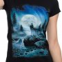 Нова дамска тениска с дигитален печат Вълк, пълнолуние, Серия вълци, снимка 5