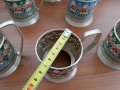 руски стакани подстакани с цветен емайл, снимка 8