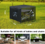 BHFRGAS Калъф за градински мебели водоустойчив, черен, 125x125x74cm, снимка 1 - Градински мебели, декорация  - 44798218