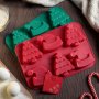 2415 Силиконова форма за коледни мъфини Елхички и Коледни шапки, снимка 3