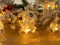 Коледни лампички еленски гирлянд 10 LED за елха, снимка 3