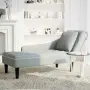 vidaXL Кушетка с възглавница и десен подлакътник, светлосив, кадифе, снимка 2