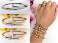 Гривни и пръстени Cartier Love Bracelet и Juste un Clou / Гривна белезник с отвертка и пръстен пирон, снимка 6