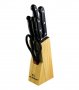 Комплект ножове с дървена поставка Elekom EK-07 / 70200, снимка 2
