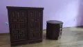 Уникално ретро осмоъгълно шкафче от масивно дърво – за освежаване или реставрация, снимка 5