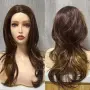 Аниме / Хелоуин кестенява перука със златисти кичури, снимка 1