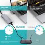 Saferell 9 in 2 USB C Hub, 2xHDMI 4K, 2xUSB 3.0, PD 100 W, Gbit LAN, Type C, четец за карти, снимка 4