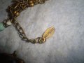 КРАСИВО ФЛОРАЛНО МАРКОВО ВИНТИДЖ АРТ БРОНЗОВО КОЛИЕ ОГЪРЛИЦА с ШЛИФОВАНИ КАМЪНИ 30159, снимка 15