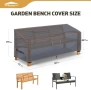 Ново сиво покривало Водоустойчив калъф за градинска пейка 183x75x66/91 см, снимка 2