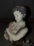 Страхотна красива статуетка момче с куче подписана, снимка 4