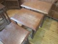 3 маси комплект, дървена маса, три броя, мебел, снимка 6