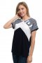 Дамска елегантна моряшка блуза с къс ръкав и панделка, снимка 3