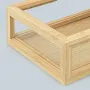 Комплект от 3 бамбукови кутии органайзери естествен бамбук / стъкло  , контейнери за съхранение, снимка 7