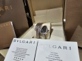 BVLGARI Serpenti Tubogas Snake Silver Black Diamonds Дамски Часовник, снимка 4