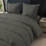 Спален комплект 4 части - 220x200 см с 2 калъфки, сатенени райета, микрофибър/памук, с цип, хипоалер, снимка 1