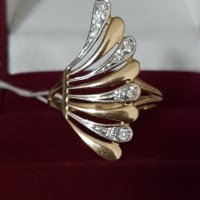 Украйнски, златен пръстен от миналият век. Проба 585., снимка 3 - Пръстени - 44265366