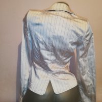 Сатенено бяло сако, ново, р-р S, снимка 7 - Сака - 18815238