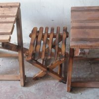 2 големи и 1 детски сгъваеми стола Уникат ръчна изработка, снимка 3 - Къмпинг мебели - 36580673