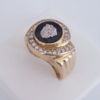 Златен  мъжки  пръстен  14К , снимка 3 - Пръстени - 39187224