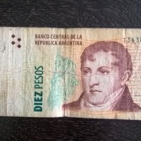 Банкнота - Аржентина - 10 песо, снимка 1 - Нумизматика и бонистика - 29293910