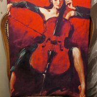 Голямо платно, принт "Червена симфония" от Андрю Атрошенко 60см/40см, снимка 1 - Картини - 31329217