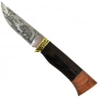 Ловен нож КАБАН  гравирано острие 110x240, снимка 2 - Ножове - 32042471