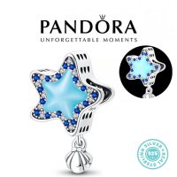 Талисман Pandora Пандора сребро 925 Changing Color Sweet Star. Колекция Amélie, снимка 1 - Гривни - 42381202