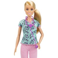 Кукла Barbie - Кукла с професия медицинска сестра GTW39, снимка 3 - Кукли - 44225307