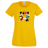 Дамска тениска Mickey & Minnie 7 Мини Маус,Микки Маус.Подарък,Изненада,, снимка 10 - Тениски - 36526272