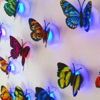 Светещи Пеперудки за стена- светят в тъмното (виолетови или други цветове) , снимка 4 - Други - 31856862
