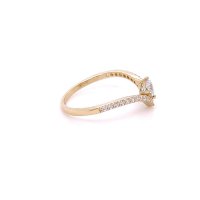 Златен дамски пръстен 1,71гр. размер:56 14кр. проба:585 модел:21928-4, снимка 2 - Пръстени - 44279075
