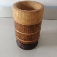 Дървена чаша  h 12.5 см. , снимка 1 - Други стоки за дома - 39888525