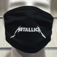 Маска за многократна употреба METALLICA, трипластова, снимка 1 - Други - 30501603