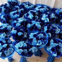 Букети и букетчета в синьо, снимка 3 - Изкуствени цветя - 31382192