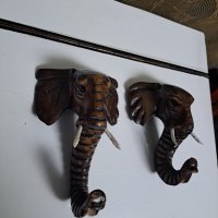 Дървена глава на слон, снимка 6 - Декорация за дома - 44257145