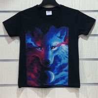 Нова детска тениска с дигитален печат Вълк, GALAXY WOLF, Серия вълци, снимка 6 - Детски тениски и потници - 29902481
