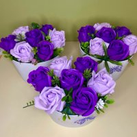 Кашпи със седем сапунени рози , снимка 7 - Други стоки за дома - 39317767