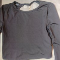 Еластична черна блуза с гол гръб , снимка 5 - Блузи с дълъг ръкав и пуловери - 42134957