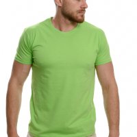 Нова мъжка изчистена тениска в зелен цвят, снимка 3 - Тениски - 37670442