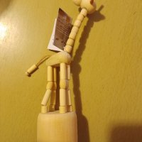 Дървена играчка жираф подвижна , снимка 1 - Други - 40339627