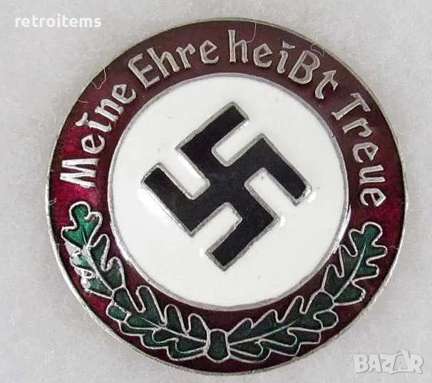 WW2 3 Райх, Емайлирана значка 4.2 см "Meine Ehre heißt Treue" , снимка 1
