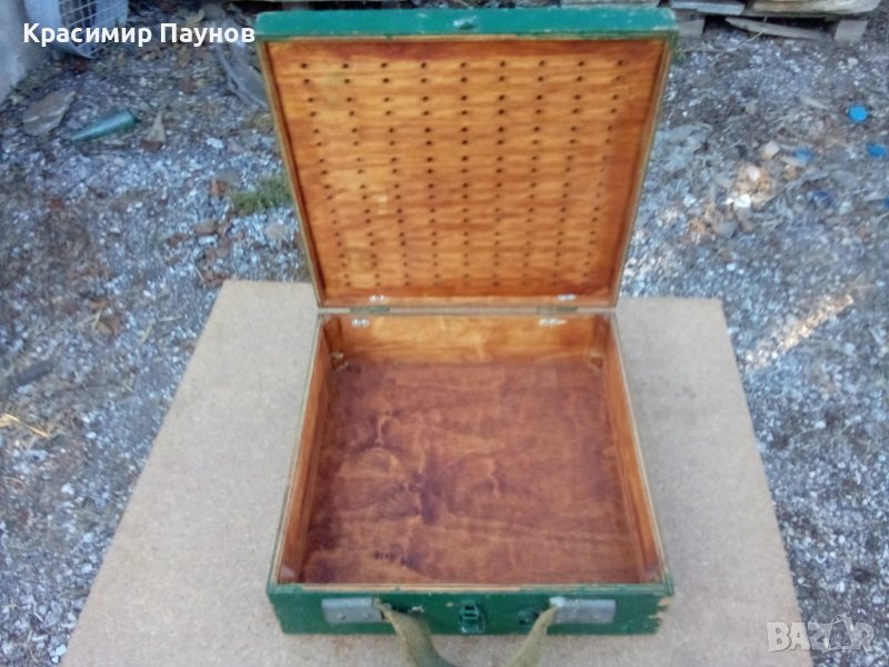 Стар дървен куфар за инструменти, снимка 1