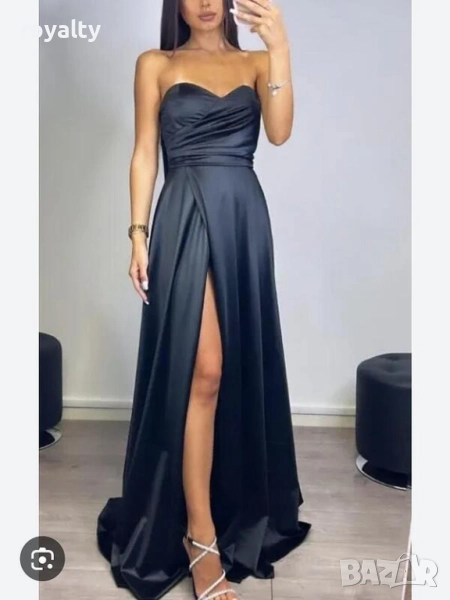 Официална дълга черна рокля, снимка 1