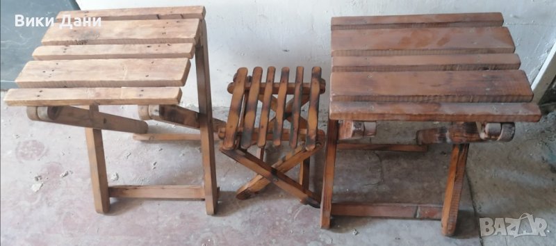 2 големи и 1 детски сгъваеми стола Уникат ръчна изработка, снимка 1