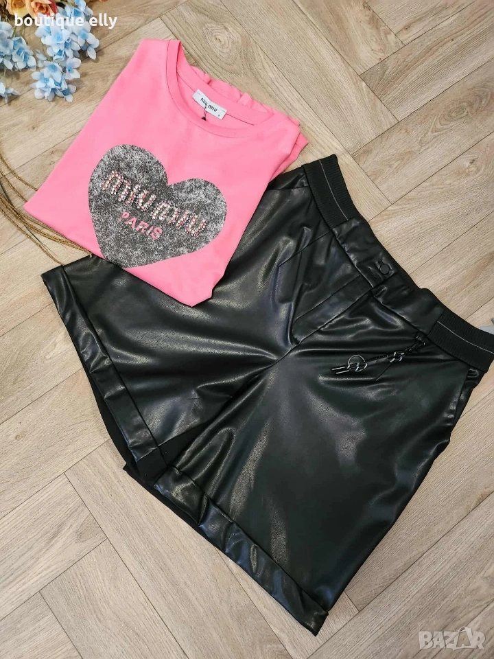 кожени къси панталони, снимка 1